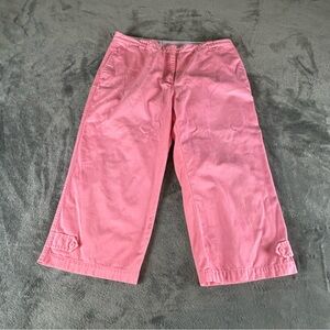 Christopher & Banks Womens Capri Pants Size 14 Pink Pedal Pushers Retro Feminine